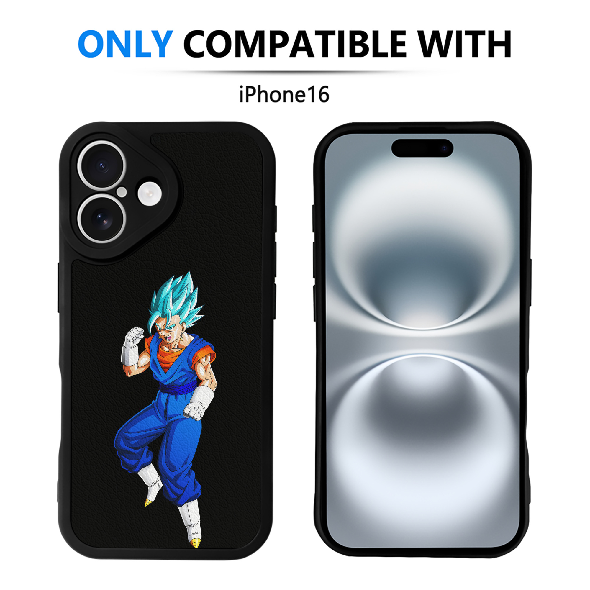 （画像用） ドラゴンボール ベジット DRAGON BALL Vegetto 【iPhone 16シリーズ対応】シリコンスマホケース（レザー調） 材質：シリコン